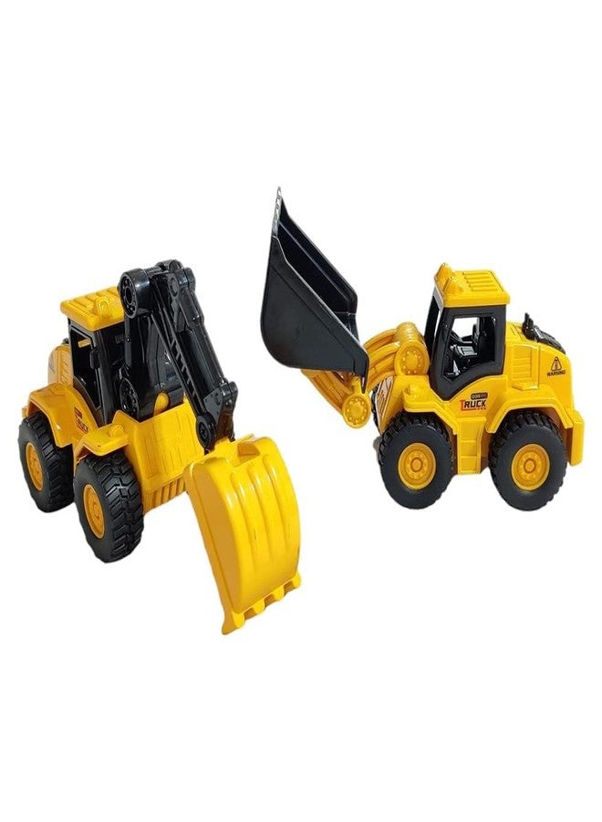 VARIYA ENTERPRISE Unbreakable Construction Vehicles for Kids Pretend Play Toy Trucks Bulldozer Play Set Building Vehicles Set for Kids 3-14 Years Excavator (210-13) - Image 3